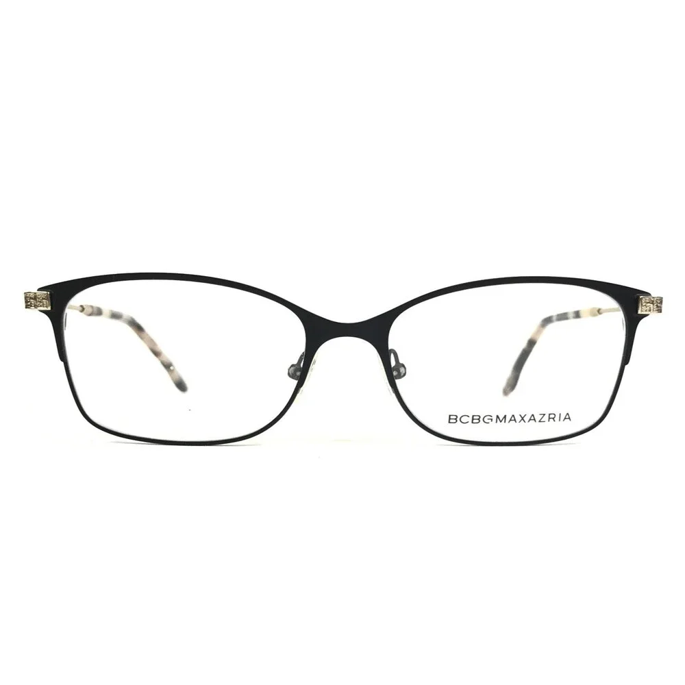BCBGMAXAZRIA Eyeglasses Frames ANITA BLACK Matte Satin Tortoise 52-16-130
